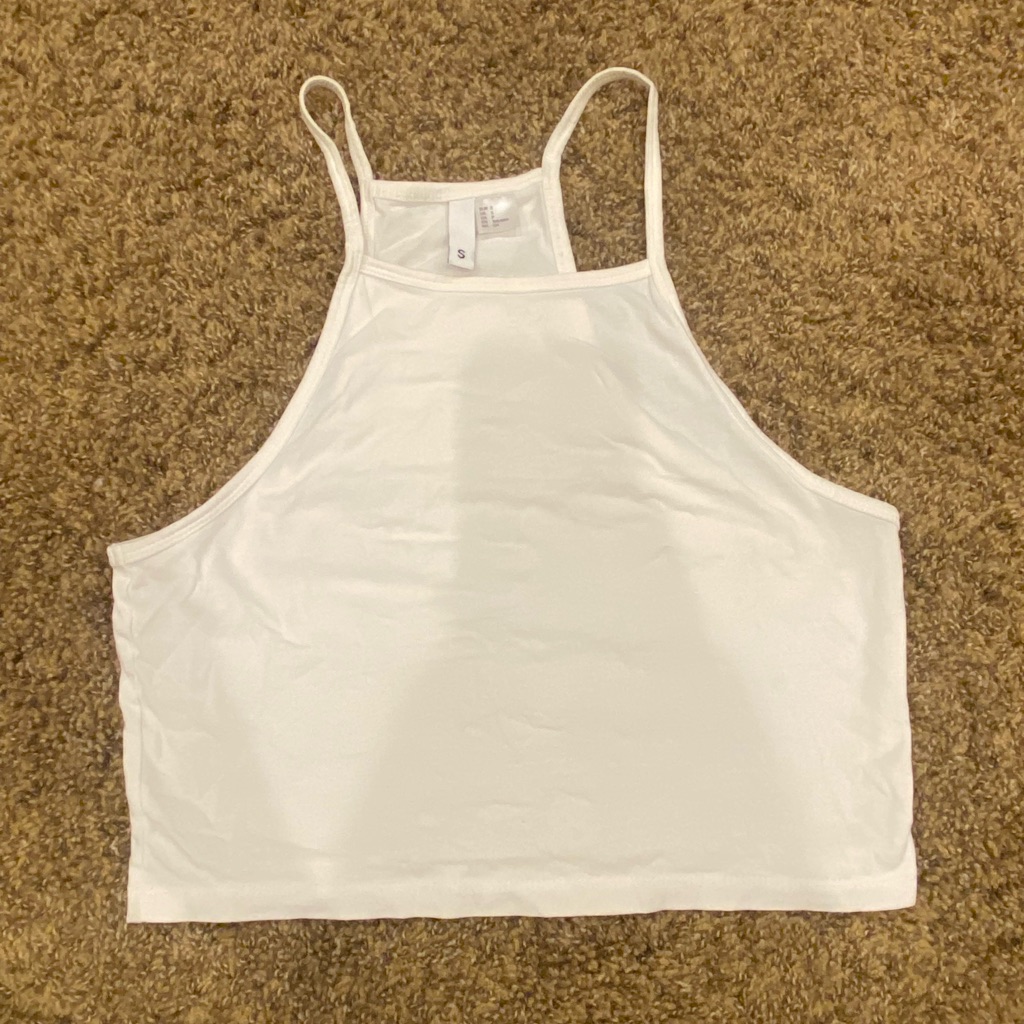 H&M White Basic Tank Top